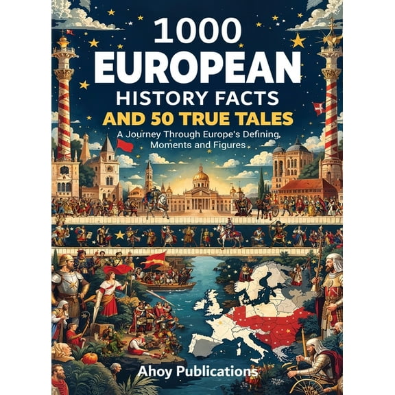 1000 European History Facts and 50 True Tales: A Journey Through Europe's Defining Moments and Figures, (Hardcover)