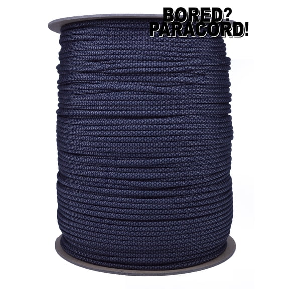 1000 Ft Spool High Quality Best Durability 550 lb Paracord - Charcoal Diamonds Color - Bored Paracord Brand