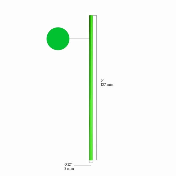 1000 Green 5 Inch Disposable Sip Stir Sticks Plastic Coffee Stirrer
