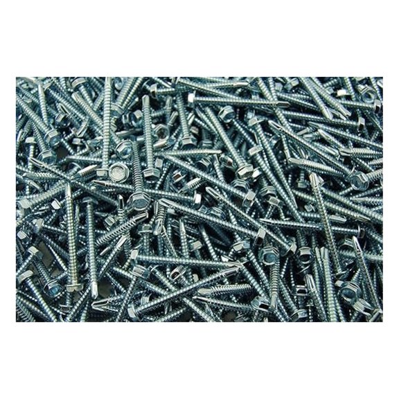 (1000) Hex Washer Head #10 x 2 Self-Drilling Tek Screw IHW