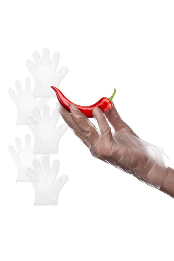 1000 High Density Embossed Gloves, Universal Size Clear Disposable 0.6 mil