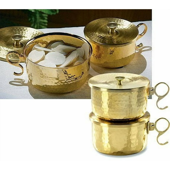 1000 Host Brass Stacking Ciborium with Lid