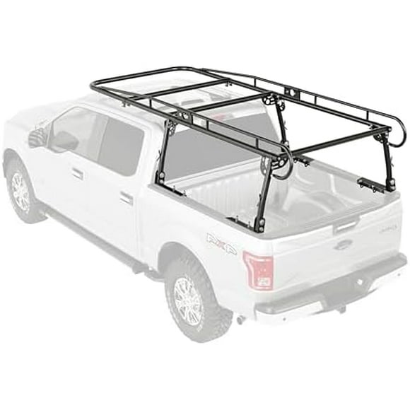 1000 LBS Adjustable 58"-69" Universal Truck Bed Rack Contractor Ladder Pickup Lumber Utility Kayak Full Size Rack 60"(W) x 138"(L) x 34"(H) (Notice:You Will Receive Two Packages for This Item)