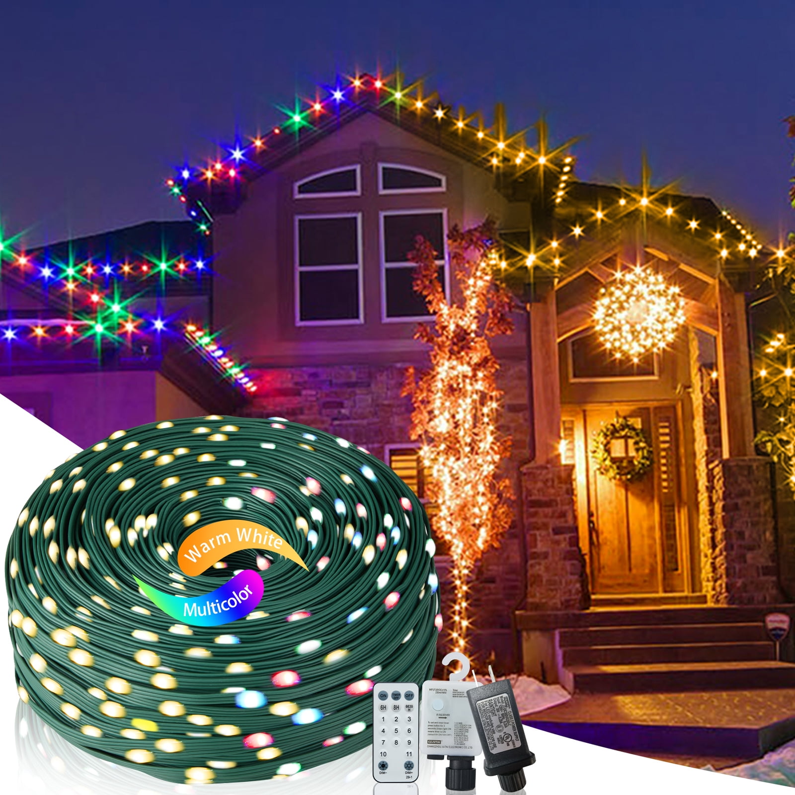 1000 LED Christmas Lights Outdoor Indoor String Lights with 8 Modes