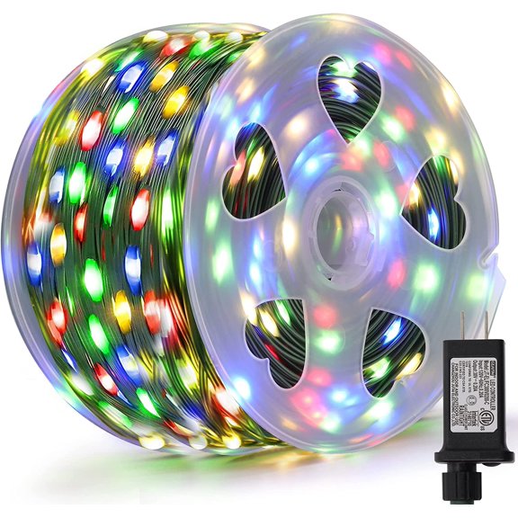 1000 LED Fairy String Lights, 328FT Long Outdoor Christmas Lights, Waterproof IP65 Green PVC Copper Wire Lights, 8 Lighting Modes Plug in for Xmas Tree Holiday Party Wedding Decor, Multicolor