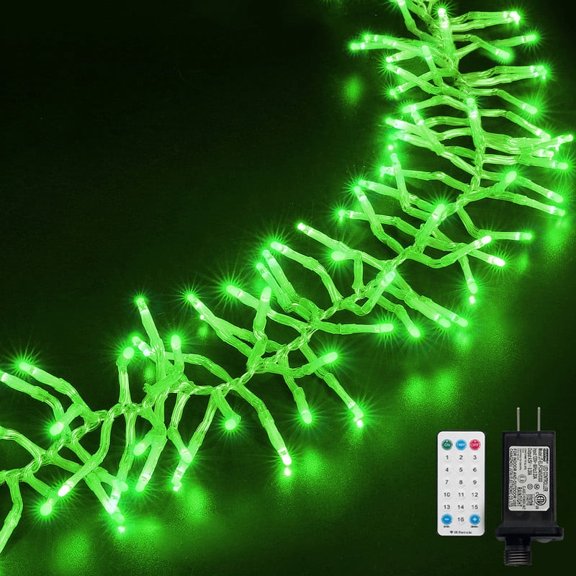 1000 LED Green Firecracker String Lights, Christmas Mini Cluster Lights, 16 Modes with Timer & Remote, Waterproof Plug-in Twinkle Lights for Tree, Garland, Window & Party