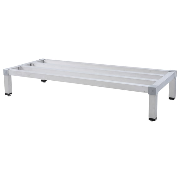 1000+ Lbs Heavy Duty Aluminum Storage Rack with Off-Floor Design, Rustproof & Space-Saving Shelf for Kitchen, Restaurant, Supermarket, Garage & Vehicles-20"D x 48"W x 8"H