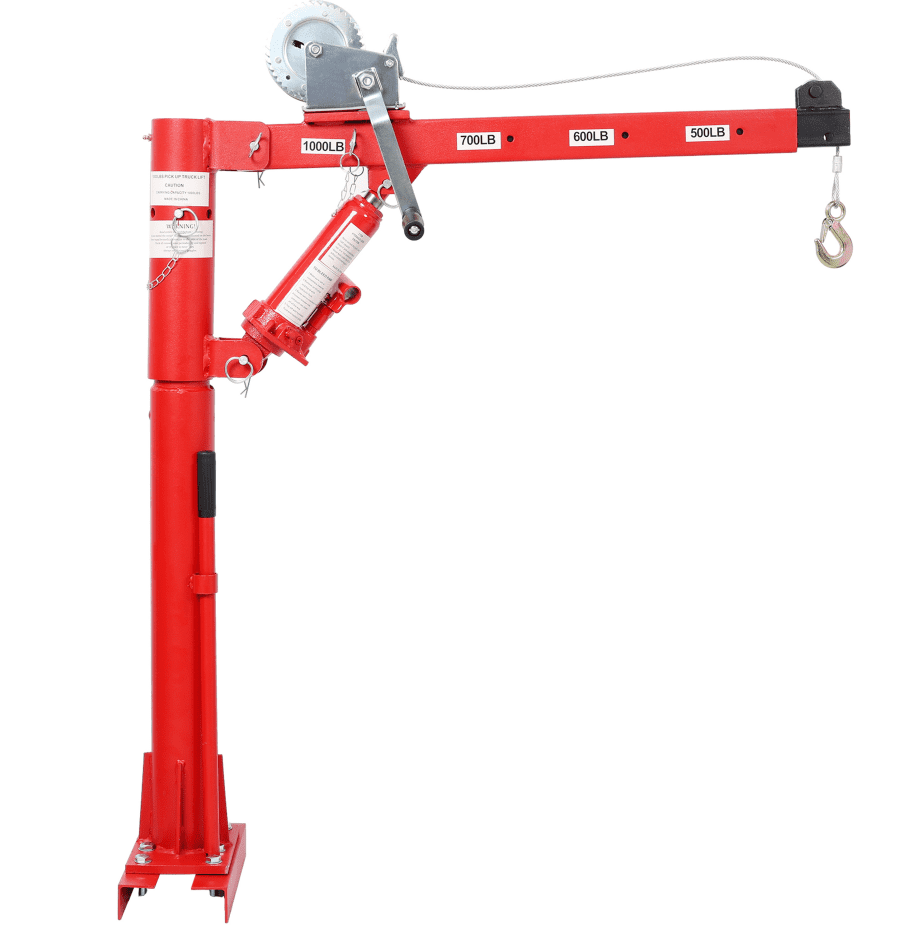 1000 Lbs Truck Crane with Winch, Heavy Duty for Warehouse & Construction