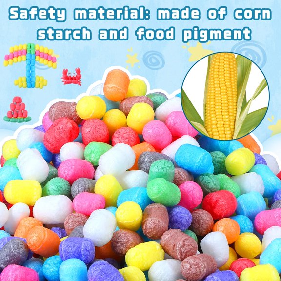 1000 Magic Foam Kit with Tools, Corn Noodles Arts and Crafts Set for Building, Sculptures and DIY Projects