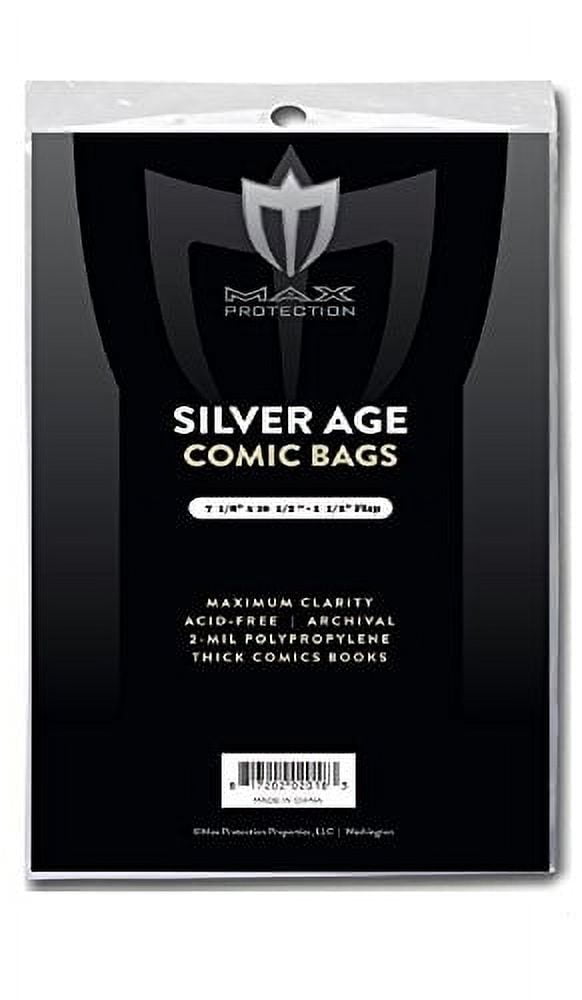 Max Protection Premium Comic Book Bags & Boards 1000 Ct – Ultra Clear Current Size Sleeves, Acid-Free Backing Boards