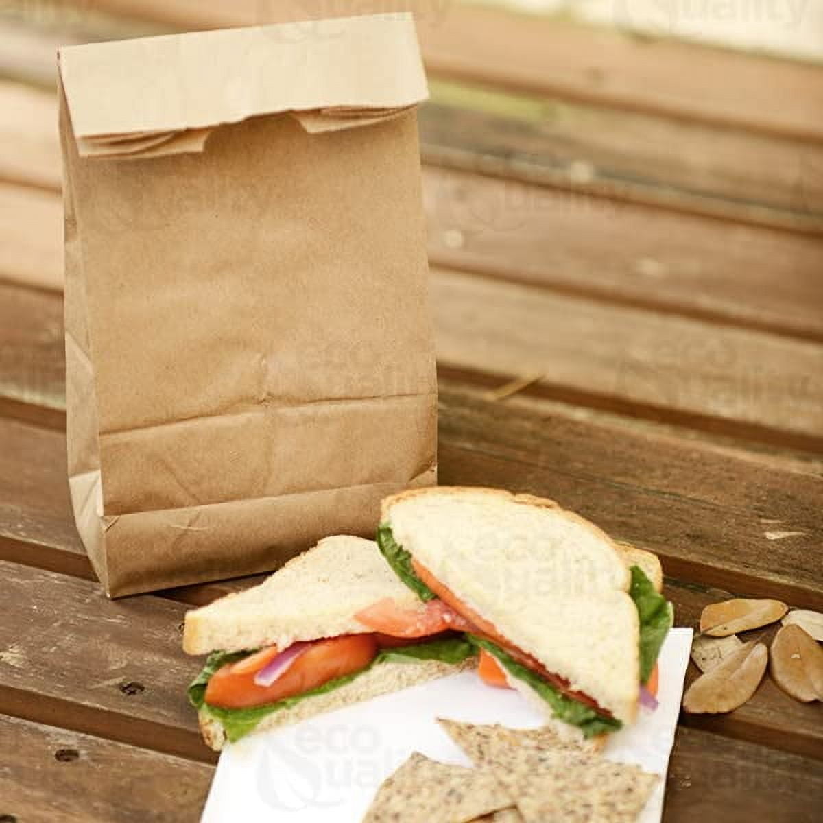 1000 Mini Brown Kraft Paper Bag - Small Lunch, , Gift, Grocery ...