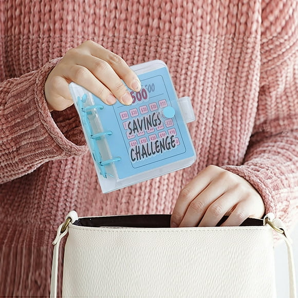 1000 Money Saving Challenge with Binder Mini Money Savings Challenge Book Money Saving Binder, Mini Budget Binder with Cash Envelopes