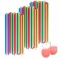 thumbnail image 1 of 1000 Neon Cocktail Party Mix Drinks Sticks Stirrers Straws 7.5" Coffee Stir Sip, 1 of 3
