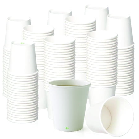[1000 PACK] 4 oz White Paper Hot Cups - Espresso, Sampling Cup, Bathroom Cups, Single Cups, Disposable Cups, Coffee Cup by EcoQuality