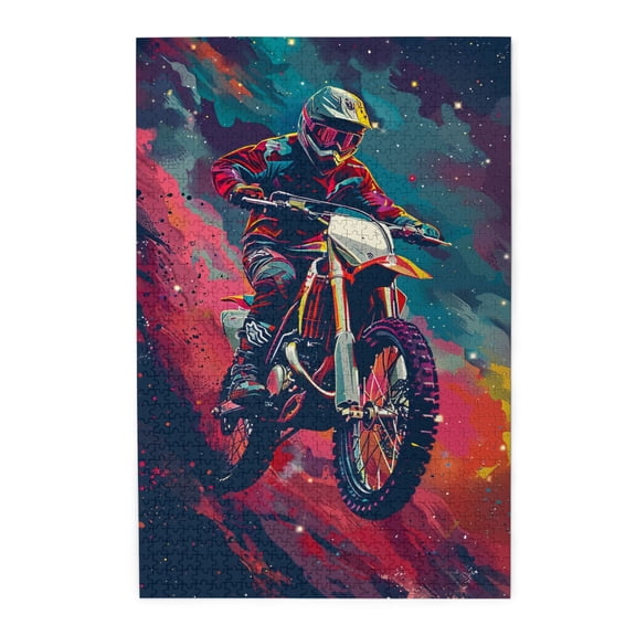 1000 PCS 1000 Pcs Jigsaw Puzzles For Adults Brave Off Road Racer,Funny Artwork For Adults,Relieve Stress And Enjoy The Fun Of Solving Puzzles,Modern Art Wooden Puzzle For Adults