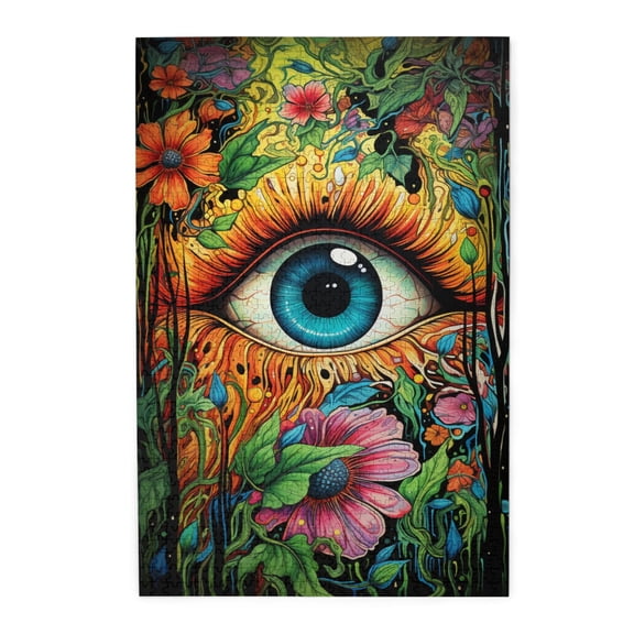 1000 PCS 1000 Pcs Jigsaw Puzzles For Adults Eye Of Life,Characterized By Unique And Beautiful Illustrations,Depict A Colorful Eye,Modern Style Wooden Puzzle For Home Wall Decoration