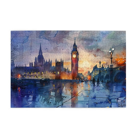 1000 PCS 1000 Piece Puzzle For Adults Big Ben Night,Challenging Brain Exercise,High Difficulty Puzzle,For Puzzle & Landscape Enthusiasts Gift,Charm Big Ben Wooden Puzzle,Funny Stress Relieving Puzzle