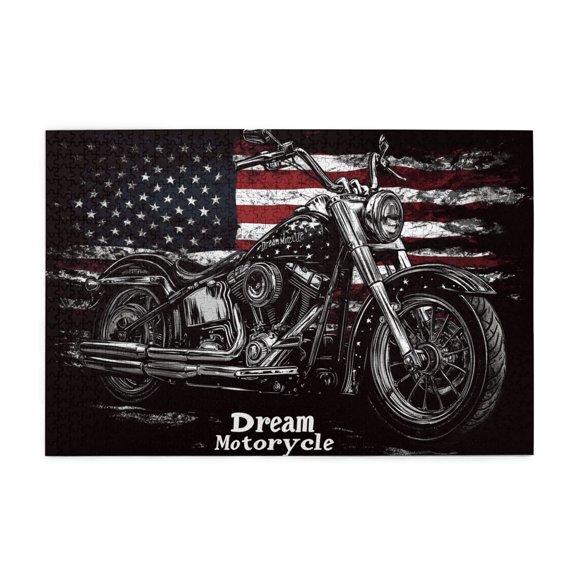 1000 PCS 1000 Piece Wooden Puzzle Dream motorcycle,Challenging Brain Exercise,Unique and Beautiful Design,Exquisite motorcycle High difficulty puzzle 1000 Piece,Creative Activity Hobbies for Adults