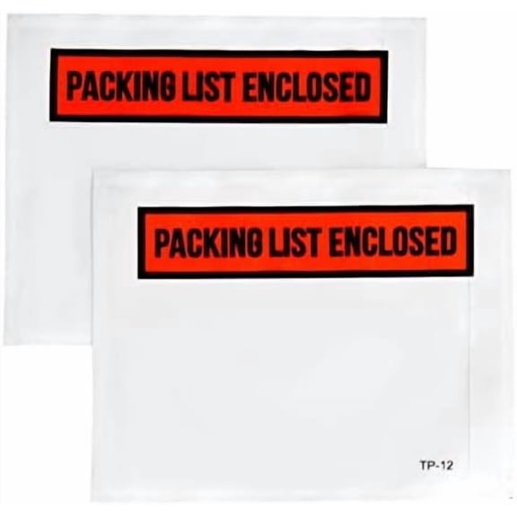 1000 PCS 4.5"x 5.5" Clear Self-Adhesive Packing List Envelopes - Shipping/Mailing Pouch Enclosed Bags for Packing Slips Invoice
