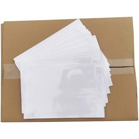 1000 PCS 6"x 9" Clear Self-Adhesive Packing List Envelopes Plastic Shipping/Mailing Pouch Enclosed Bags for Packing Slips Invoice Label$$Office