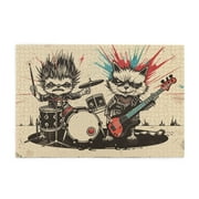 1000 PCS Animal Rock Musician 1000 Piece Puzzle For Adults,Unique And Beautiful Design,Funny Animal Rock Musician Wooden Puzzle,For Music Lovers Gifts,Impossible Hard Difficult Challenging Puzzles