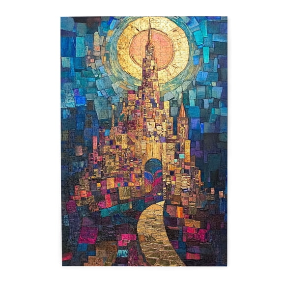 1000 PCS Art City Night - 1000 piece puzzle for adults,Wonderful imagination,Vibrant colors bring a unique visual impact,Enjoy the puzzle solving process,Gift Suitable Family Friend,Fun Wooden Puzzle
