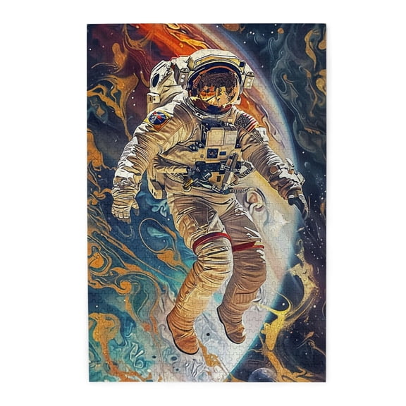 1000 PCS Astronauts & Planets 1000 Piece Vibrant Wooden Jigsaw Puzzle,Challenging Brain Exercise,Enchanting Astronauts & Planets Funny Puzzles 1000 Piece,for Space Lovers Gift,Stress relieving puzzle
