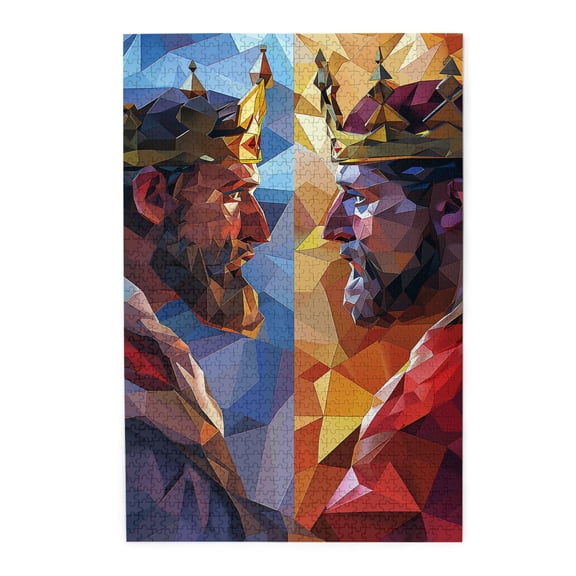 1000 PCS Battle Of Kings Jigsaw Puzzles 1000 Pieces,Stunningly Vibrant Colors,Modern Style Wooden Puzzle For Adults,Great For Relaxation And Display For Puzzle Enthusiast