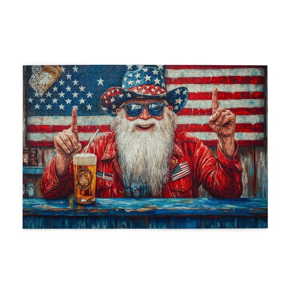 1000 PCS Beer Old Man & National Flag Jigsaw Wooden Puzzles 1000 Pieces,Impossible Hard Difficult Challenging Puzzles For Adults,Classic Beer Old Man Wood Puzzle 1000 Piece,Gift For Beer Enthusiast