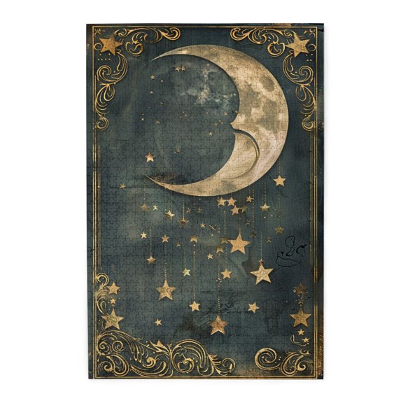1000 PCS Charm Moon And Stars Puzzles For Adults 1000 Pieces,Wonderful Imagination,Creative Activity Hobbies For Adults,1000 Piece Wooden Jigsaw For Adults Challenging Charm Puzzle For Game Night