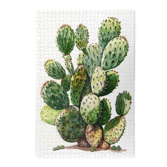 1000 PCS Classic Cactus 1000 Piece Vibrant Jigsaw Puzzle,Brain Challenge,Stress Relieving Pleasure,Experience The Tenacious Vitality Of Plants,Enchanting Cactus Wooden Puzzle Game,Stunning Artwork