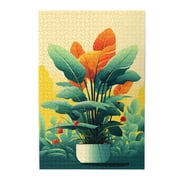1000 PCS Classic Paradise Bird Flower puzzles for adults 1000 pieces,Funny Artwork for Adults,simple style Paradise Bird Flower Wooden jigsaw puzzle,Great for Relaxation and Display for Flower Lovers