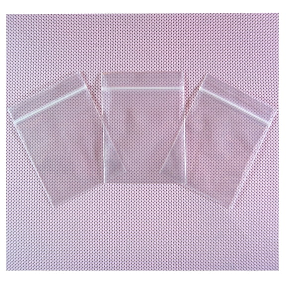 1000 PCS Clear Zipper Bags 1.5 x 2.5 Inch (4 x 6.5cm) 2 Mil Thick Plastic Reclosable Poly Storage Packaging Pouches for Jewelry Beads Candy