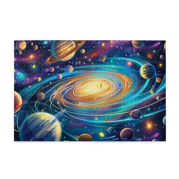 1000 PCS Colorful Universe Planet Jigsaw Wooden Puzzles 1000 Pieces,Challenging Brain Exercise,Charm Universe Planet Puzzle,Impossible Hard Difficult Challenging Puzzles For Adults,For Puzzle Lovers