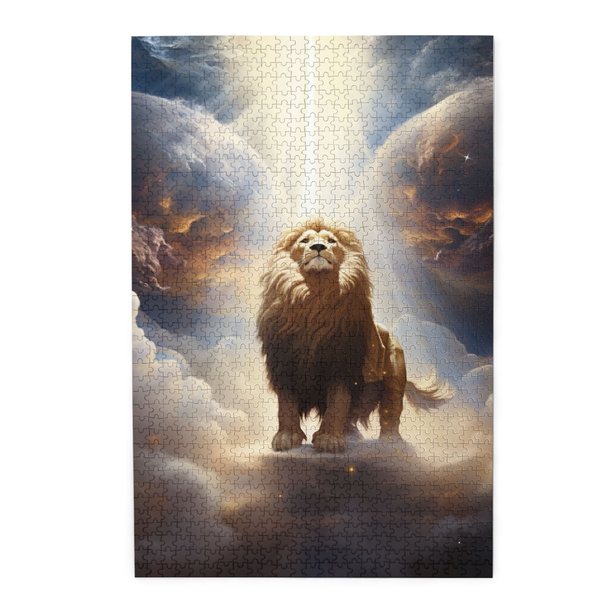 1000 PCS Cosmic Lion 1000 Piece Jigsaw Puzzle For Adults,Unique And Beautiful Design,Fantasy Style Animal Wooden Puzzle As Home Decoration,Charm Artwork For Animal Enthusiasts