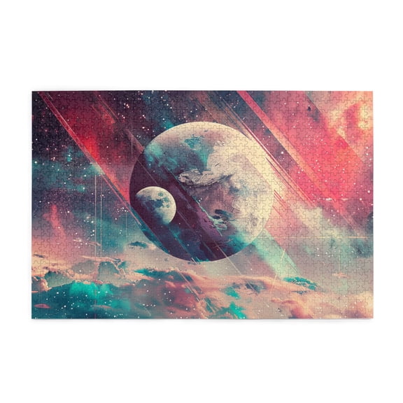 1000 PCS Cosmic Planet Jigsaw Puzzles 1000 Pieces,Classic Cosmic Planet Wooden Puzzle,Vibrant And Stunning Design,Challenging Brain Exercise,Great For Relaxation And Display For Puzzle Enthusiasts
