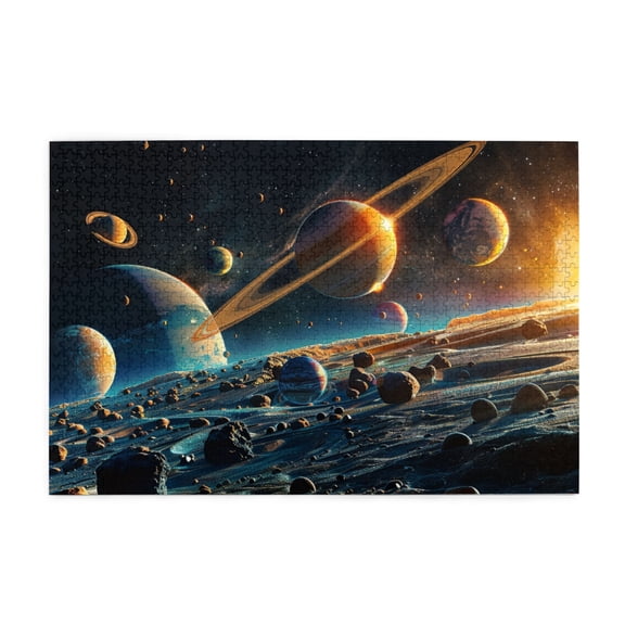 1000 PCS Cosmic Planet Wooden Puzzles For Adults 1000 Pieces,Stunningly Vibrant Colors,Great For Relaxation And Display For Puzzle Enthusiasts,Charm Cosmic Planet Funny Puzzle For Puzzle Lovers Gift