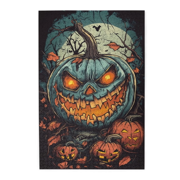 1000 PCS Crazy Pumpkin puzzles for adults 1000 pieces,Unique Artwork for Adults,Wonderful imagination,Modern Art Crazy Pumpkin Vintage Style Wooden jigsaw puzzles,Creative Activity Hobbies for Adults