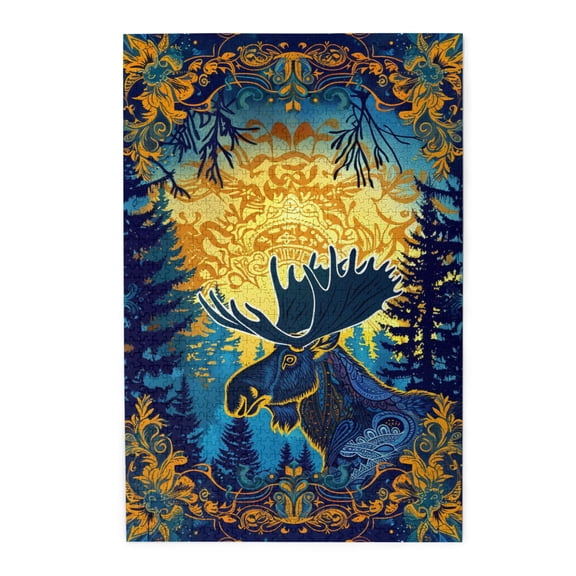 1000 PCS Deer In The Forests - 1000 Piece Fantasy Jigsaw Puzzles,Unique And Beautiful Design,Fantasy Style Art Wooden Puzzle For Home Wall Decor,Suitable For Family Entertainment Activities