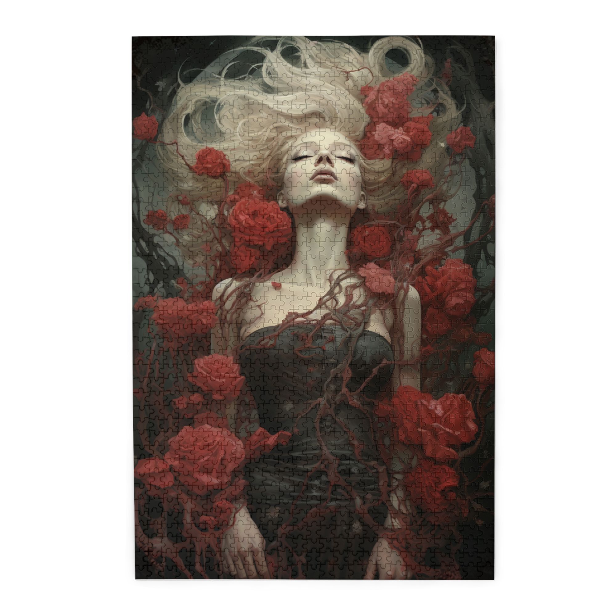 1000 PCS Elegant Rose Woman Puzzles For Adults 1000 Pieces,Stunning