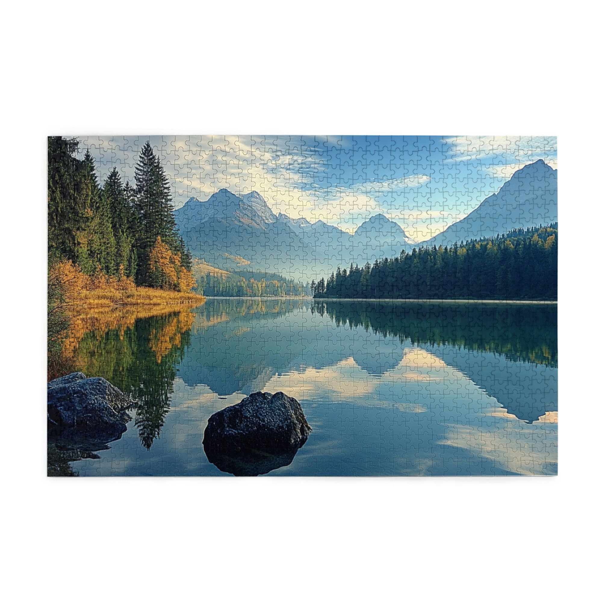 Puzzle Rel 1000 PCS Enchanting Forests Lakes Scenery Photography Wooden Jigsaw ...