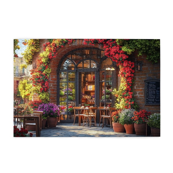 1000 PCS Exquisite Restaurant 1000 Piece Puzzle For Adults,Creative Activity Hobbies For Adults,Stress Relieving Pleasure,Charm Restaurant Wooden Puzzles 1000 Piece,Gift Suitable Family Friends