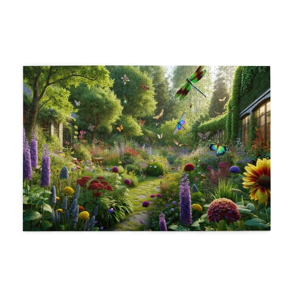 1000 PCS Fantasy Insect Garden 1000 Piece Vibrant Jigsaw,Enjoy The Puzzle Solving Process,Vibrant Colors,Ideal For Relaxation And Family Fun,Funny Insect Wooden Puzzle For Adults