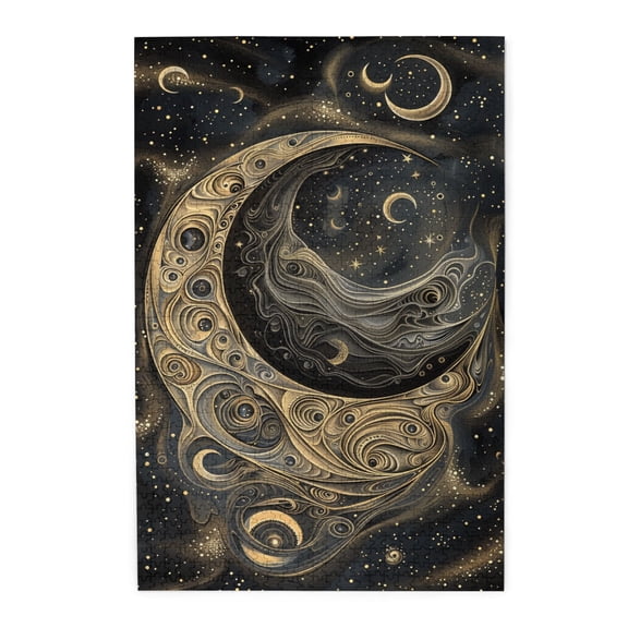 1000 PCS Fantasy Moon Universe 1000 Piece Unique Jigsaw Puzzles,Wonderful Imagination,Relax And Enjoy The Fun Of Solving Puzzles,Great For Relaxation And Display For Puzzle Lovers,Charm Wooden Puzzle