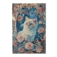 thumbnail image 1 of 1000 PCS Flower And Cute Cat Jigsaw Puzzles 1000 Pieces,Unique And Beautiful Design,Stunningly Vibrant Colors,Featuring Beautiful And Retro Illustrations Depicting A Cat In A Flower,Wooden Puzzle, 1 of 1
