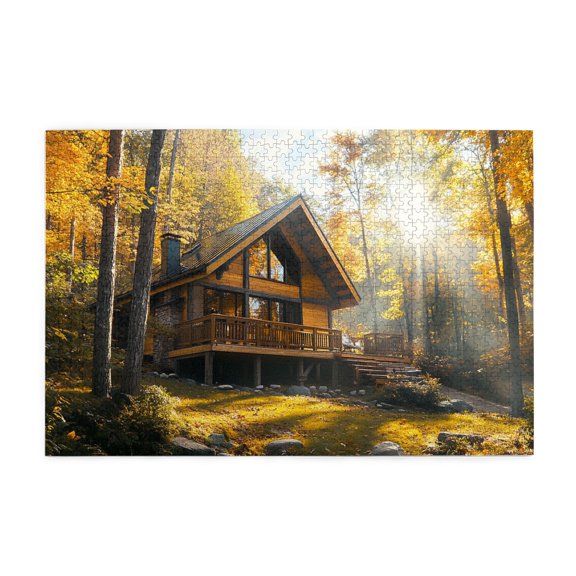 1000 PCS Forest Villa - 1000 Piece Wooden Jigsaw Puzzles,Classic Scenery Photography,It'S Like Being There In Person,Adults Puzzle,Relieve Stress And Enjoy The Fun Of Solving Puzzles