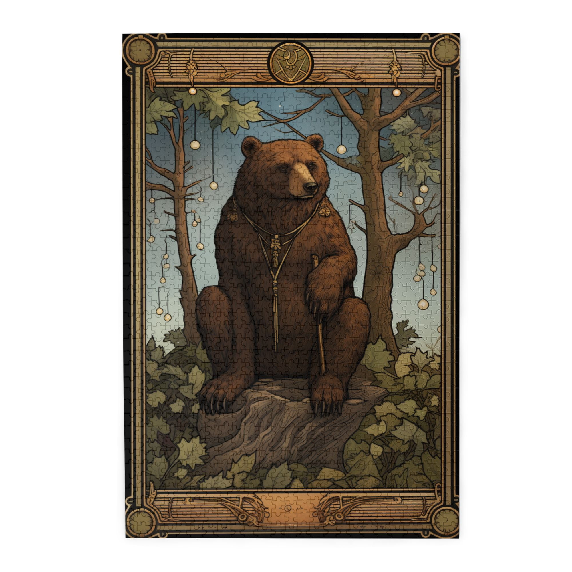 1000 PCS Forests Brown Bear 1000 Piece Animal Jigsaw Puzzles,Funny Animal Wooden Puzzle For Home Wall Decor,Puzzles Suitable For Entertaining With Family During Holidays,Brain Challenge