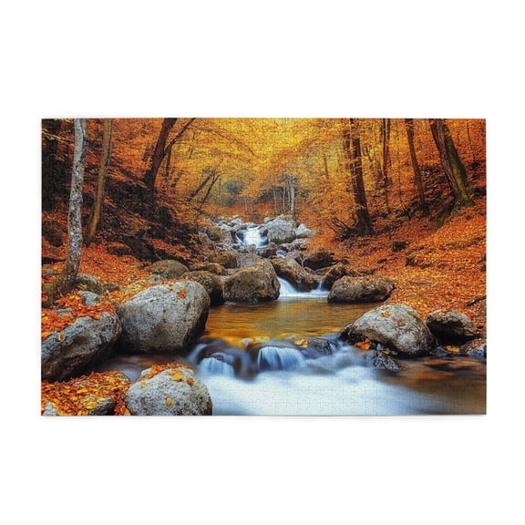 1000 PCS Forests Stream Landscape Photography 1000 Piece Puzzle For Adults,Stress Relieving Pleasure,Feel The Breath Of Nature,Modern Landscape Wooden Jigsaw Puzzles,Gifts For Friends And Family