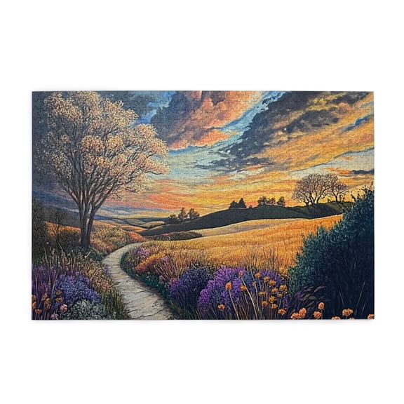 1000 PCS Funny Mountain Path Jigsaw Puzzles 1000 Pieces,Ideal For Relaxation And Family Fun,Funny Artwork For Adults,Classic Scenery Wooden Jigsaw Puzzles,Creative Activity Hobbies For Adults