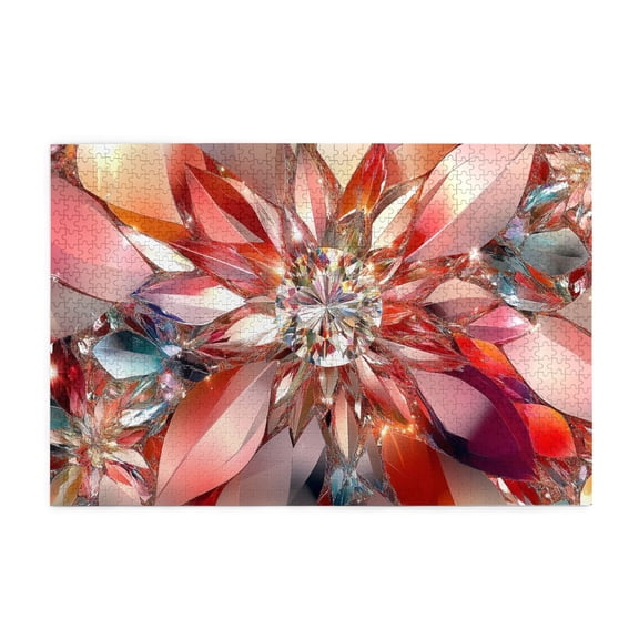 1000 PCS Glass World puzzles for adults 1000 pieces,Stunningly Vibrant Colors,Relax and enjoy the fun of solving puzzles,Modern Art Glass Wooden Puzzles as Home Wall decor,Gift for Friends and Family